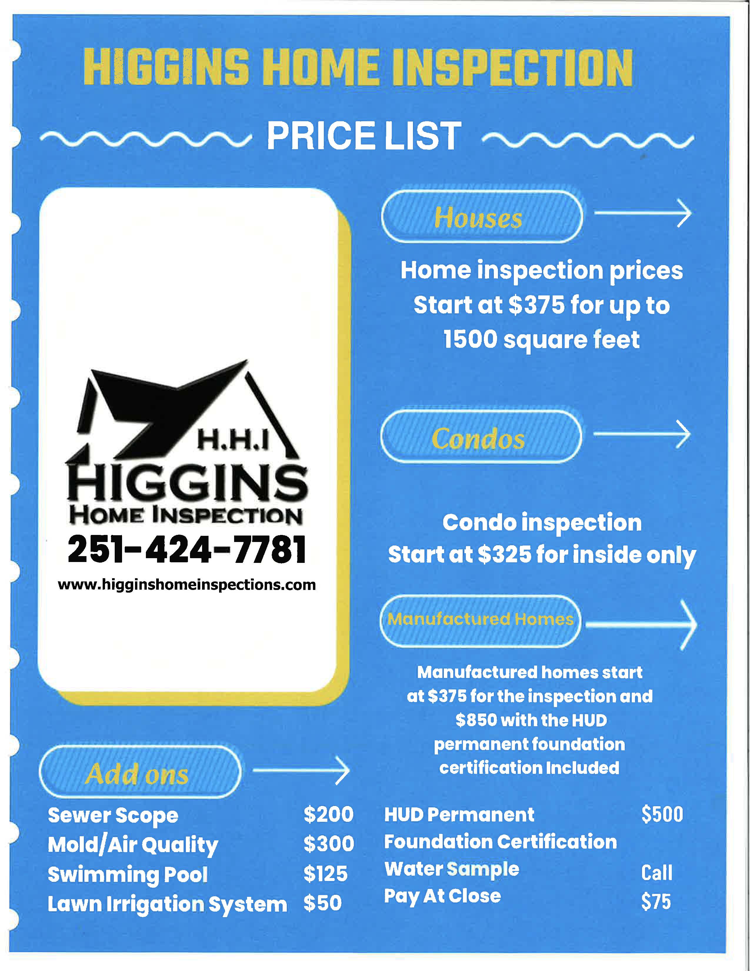 Higgins Home Inspections Orange Beach Gulf Shores Alabama