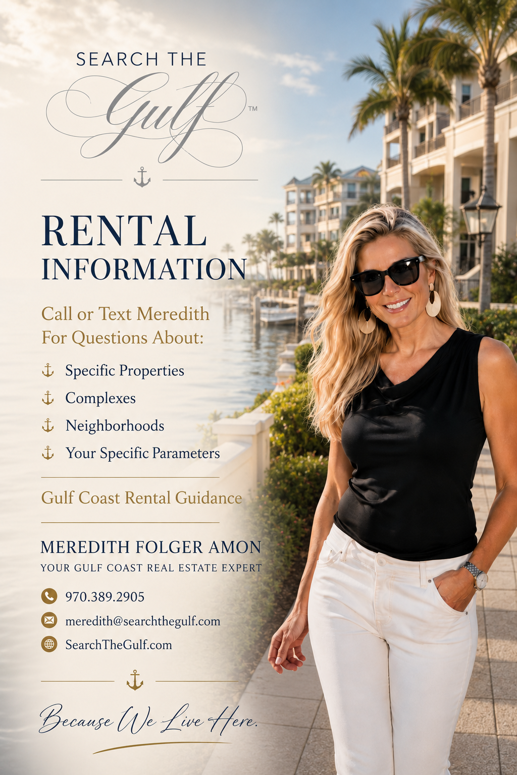 Rental information guidance from Meredith Folger Amon with Search The Gulf