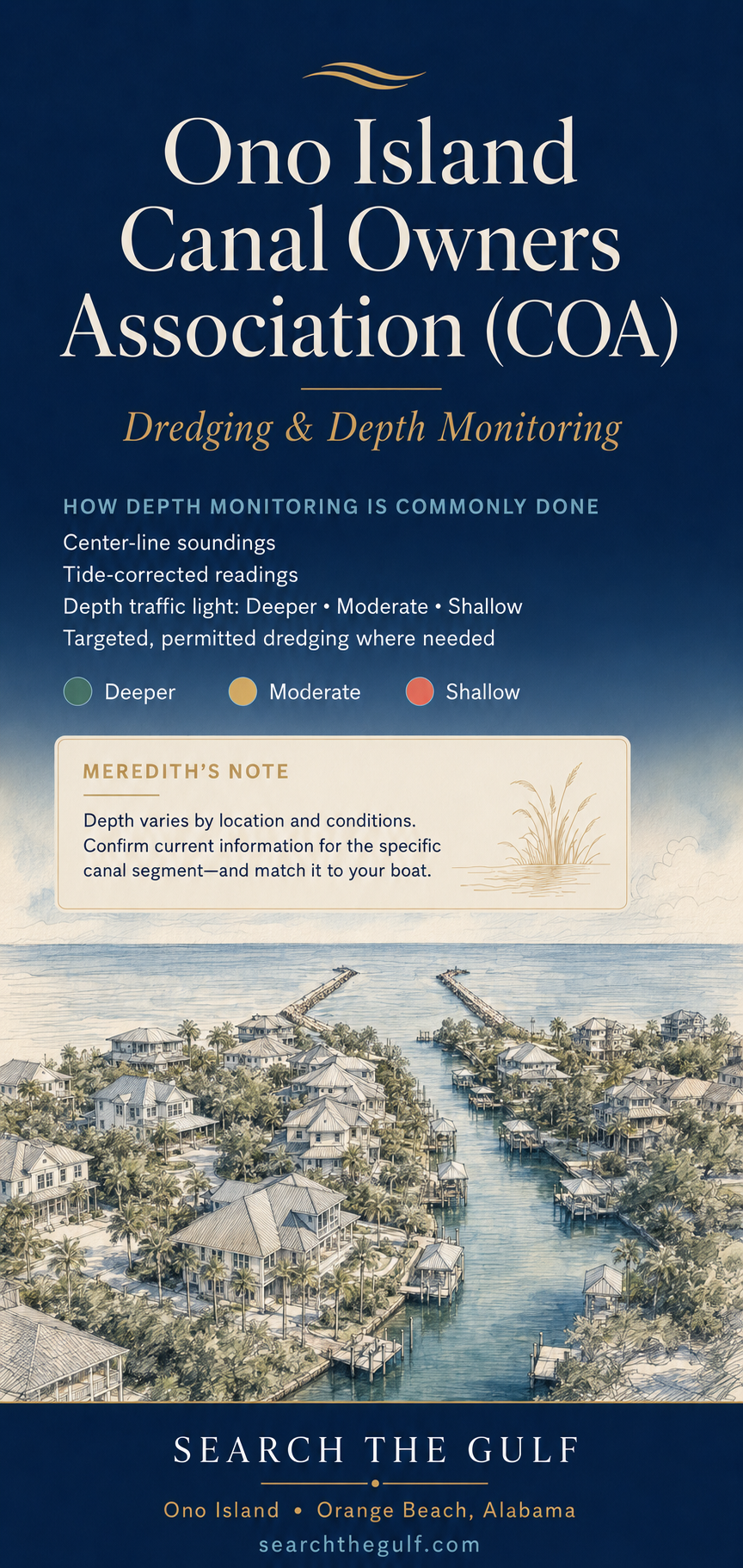 COA Ono Island Canal Association Dredging and Depth Monitoring