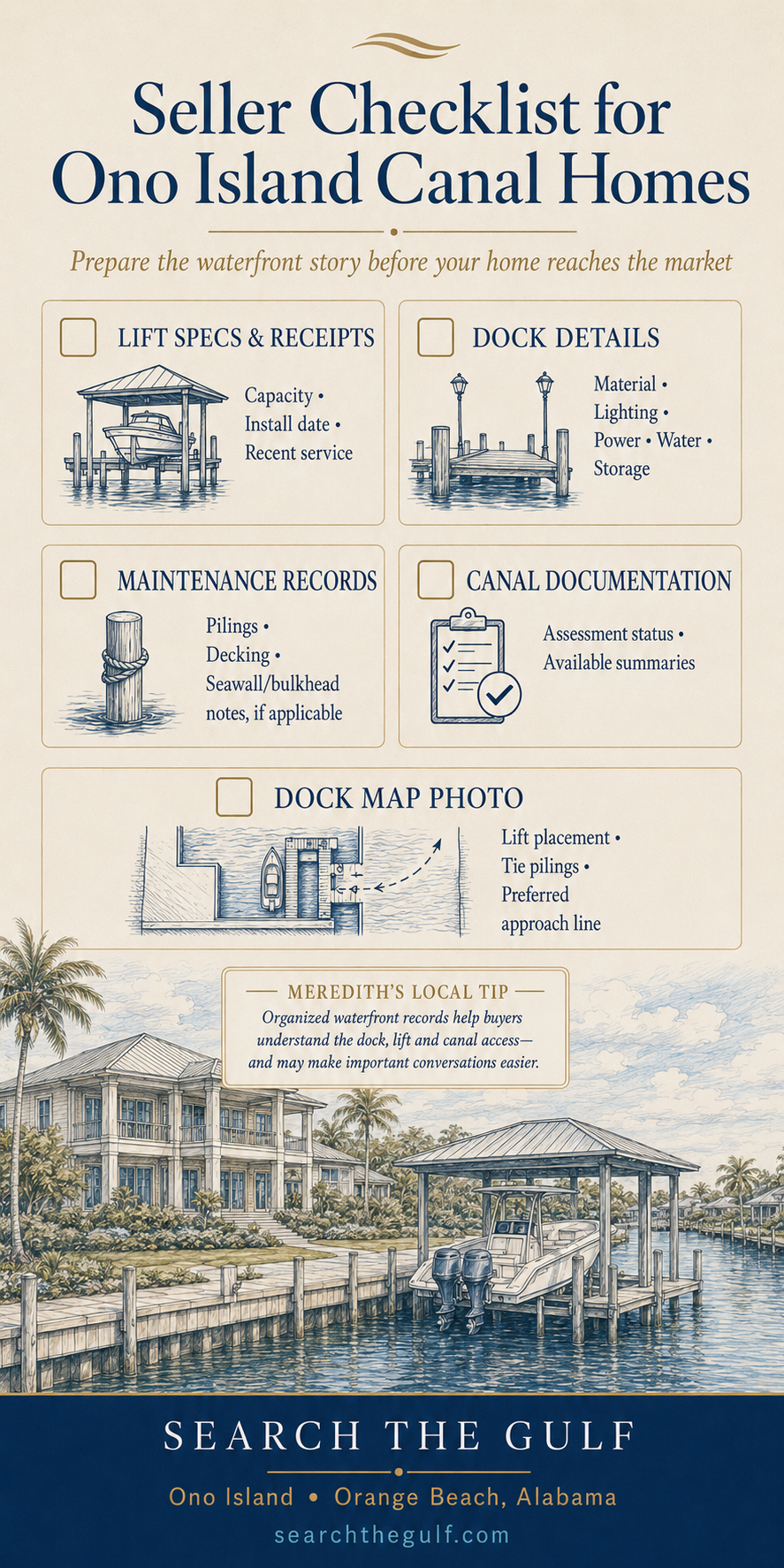 Seller Checklist Ono Island Canal Homes