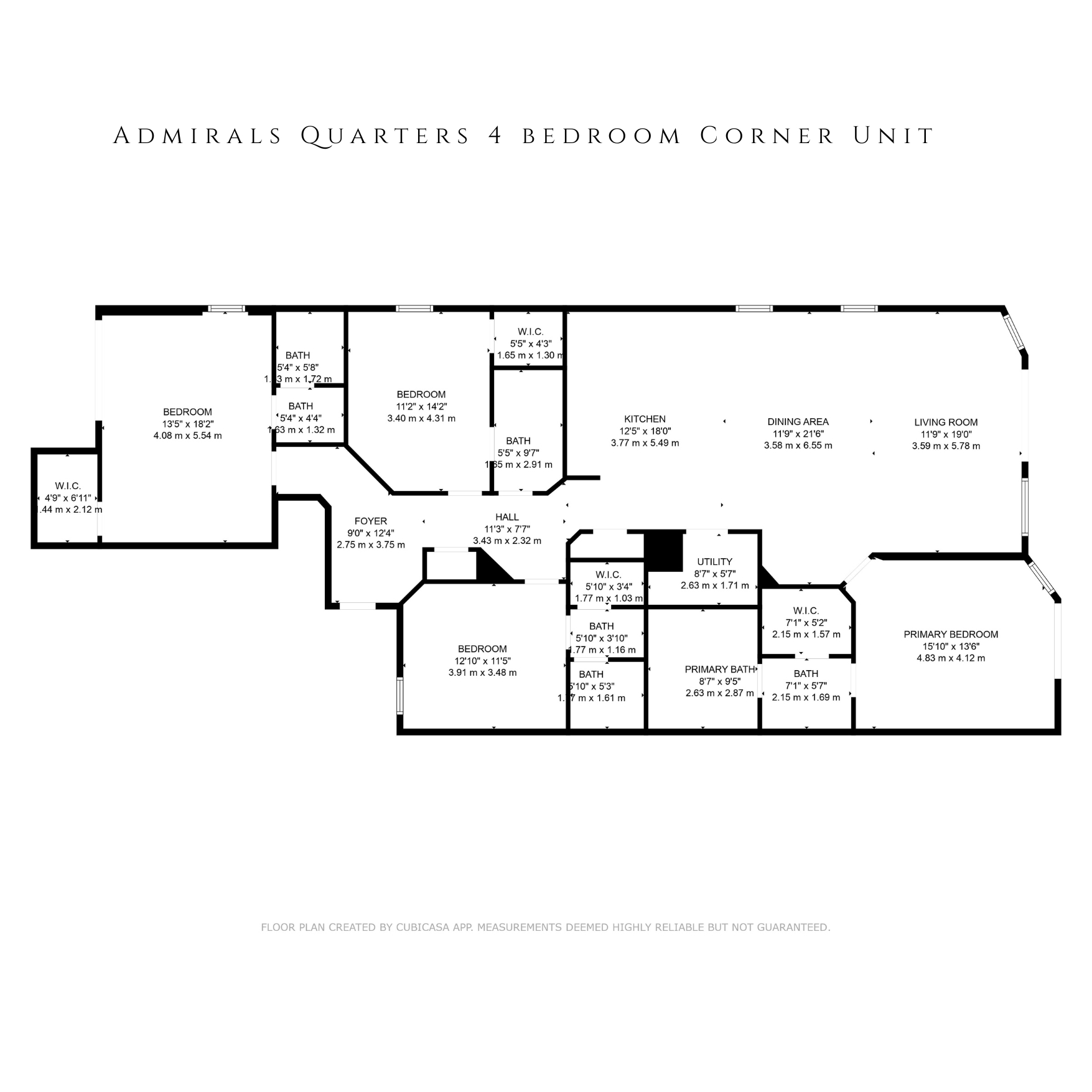 Admirals Quarter Four Bedroom Condo Floorplan Orange Beach Alabama