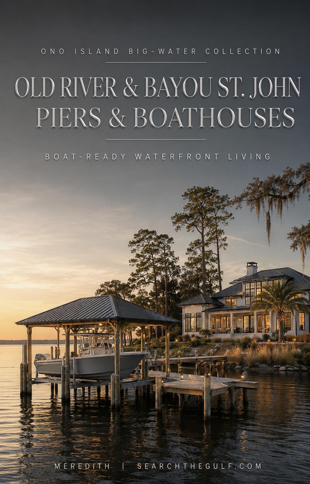 Ono Island Boathouses on Old River and Bayou St John