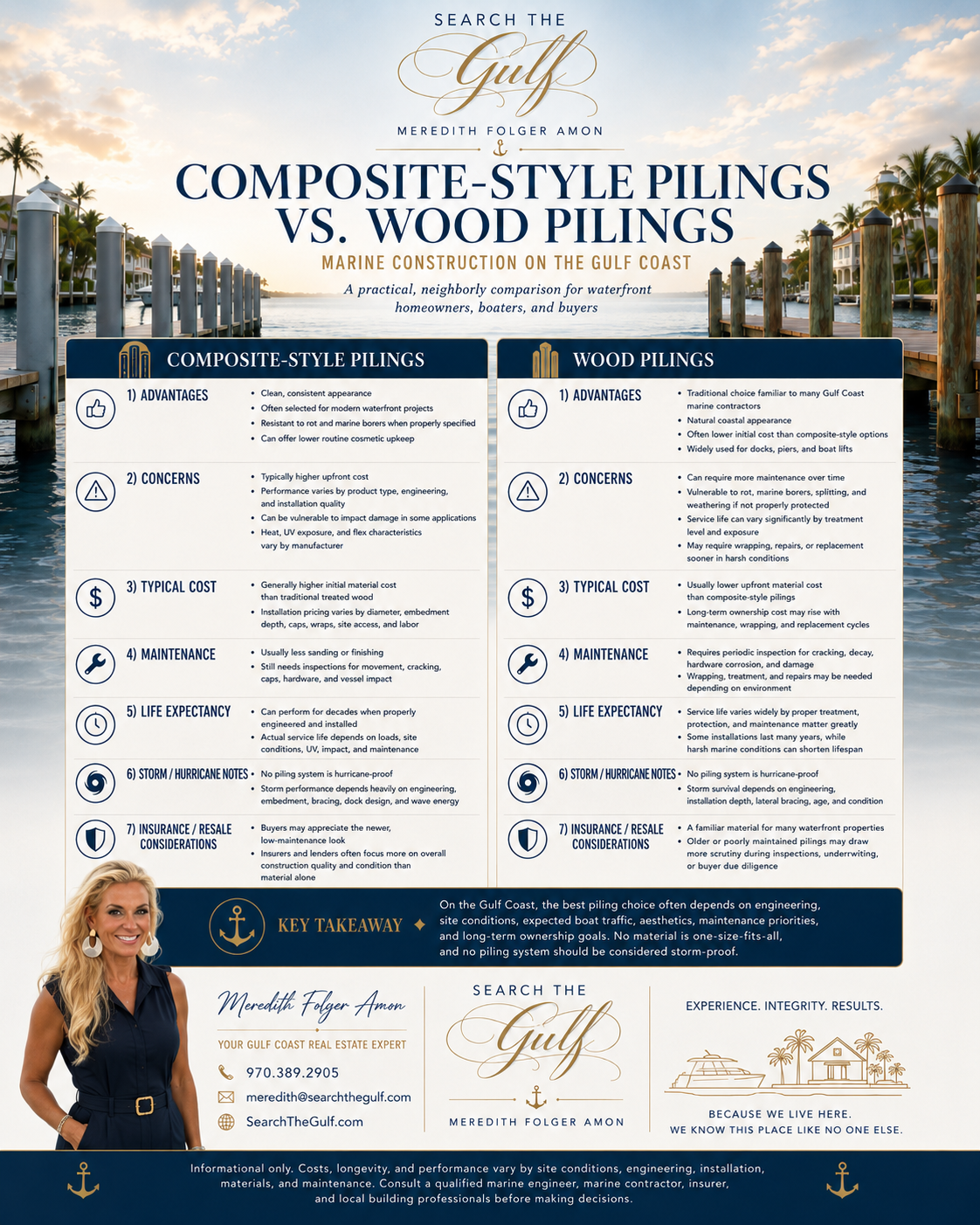 Composite Pilings and Wood Pilings Gulf Coast Marine Construction Ono Island
