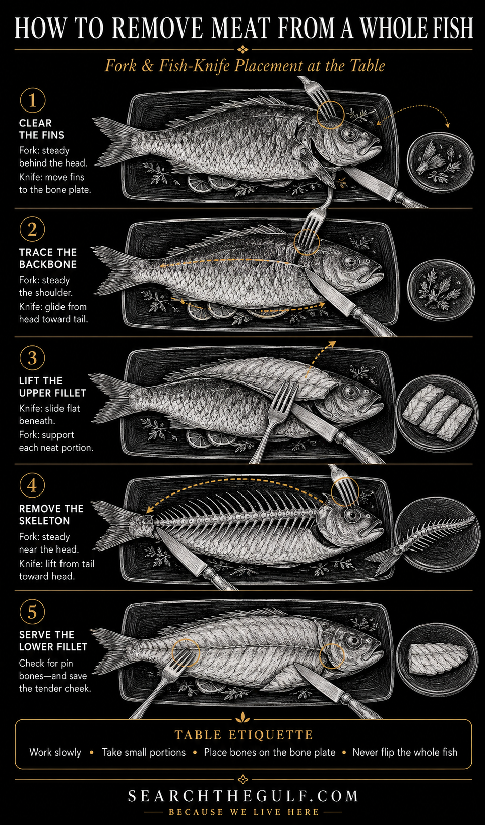 Whole Roasted Fish Table Etiquette Removing Filets from Bones Whole Roasted Fish Table Etiquette Removing Filets from Bones