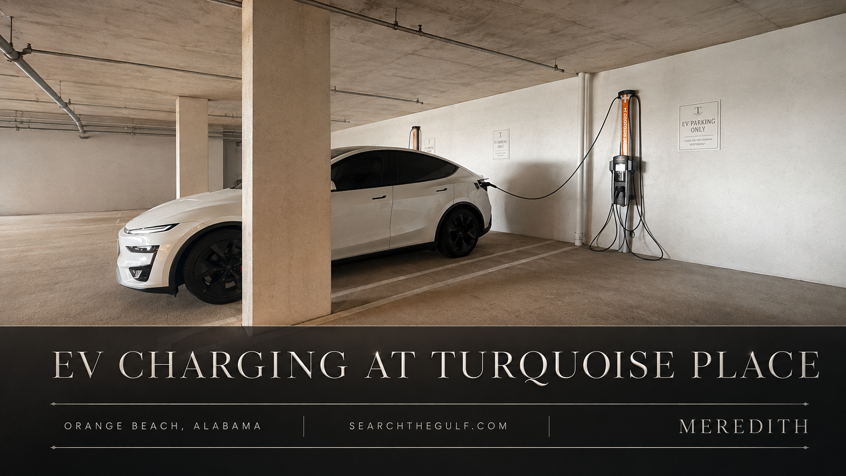 Turquoise Place Condos EV charging Tesla parking Orange Beach Alabama