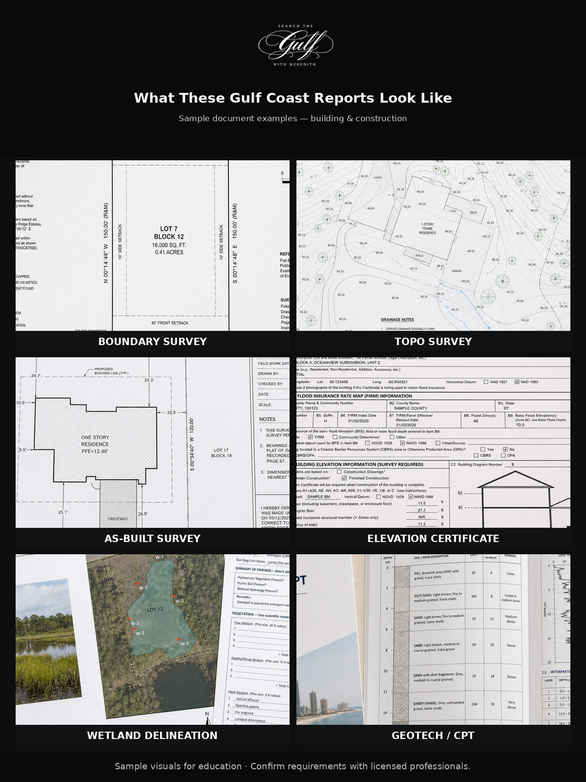 Sample Gulf Coast survey and soils report examples