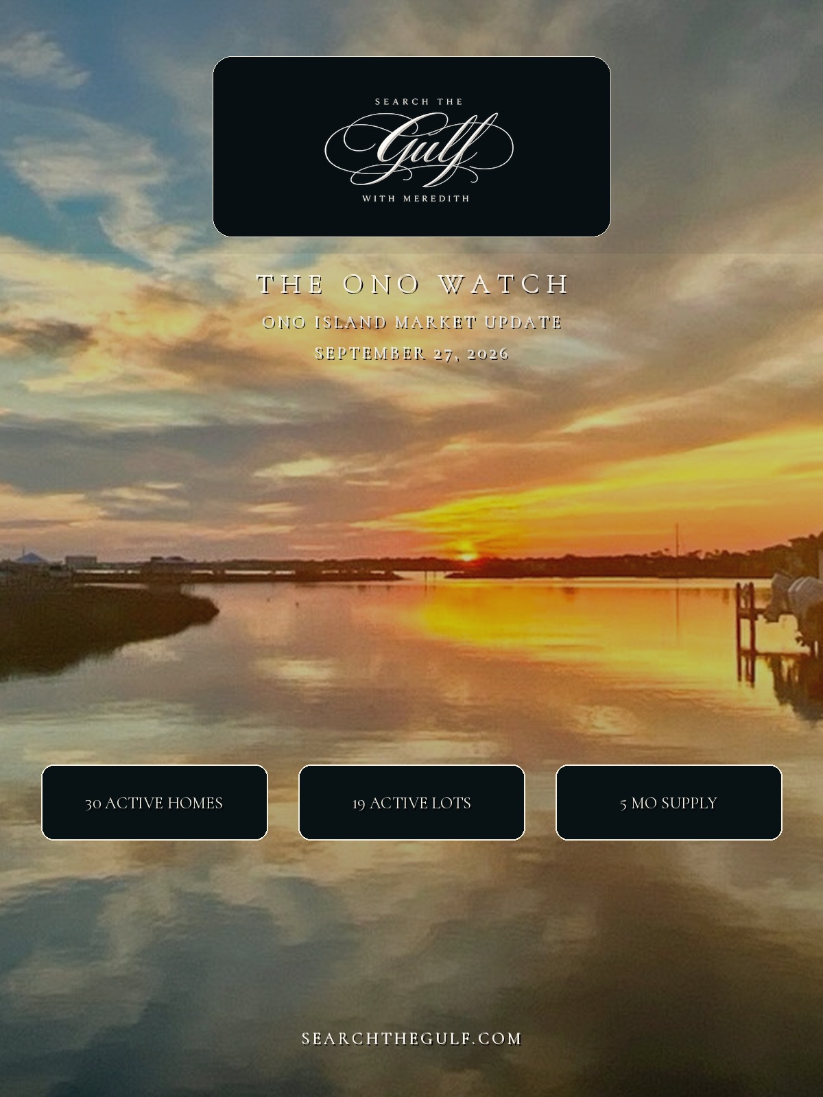 Ono Island Real Estate Market Report September 2026