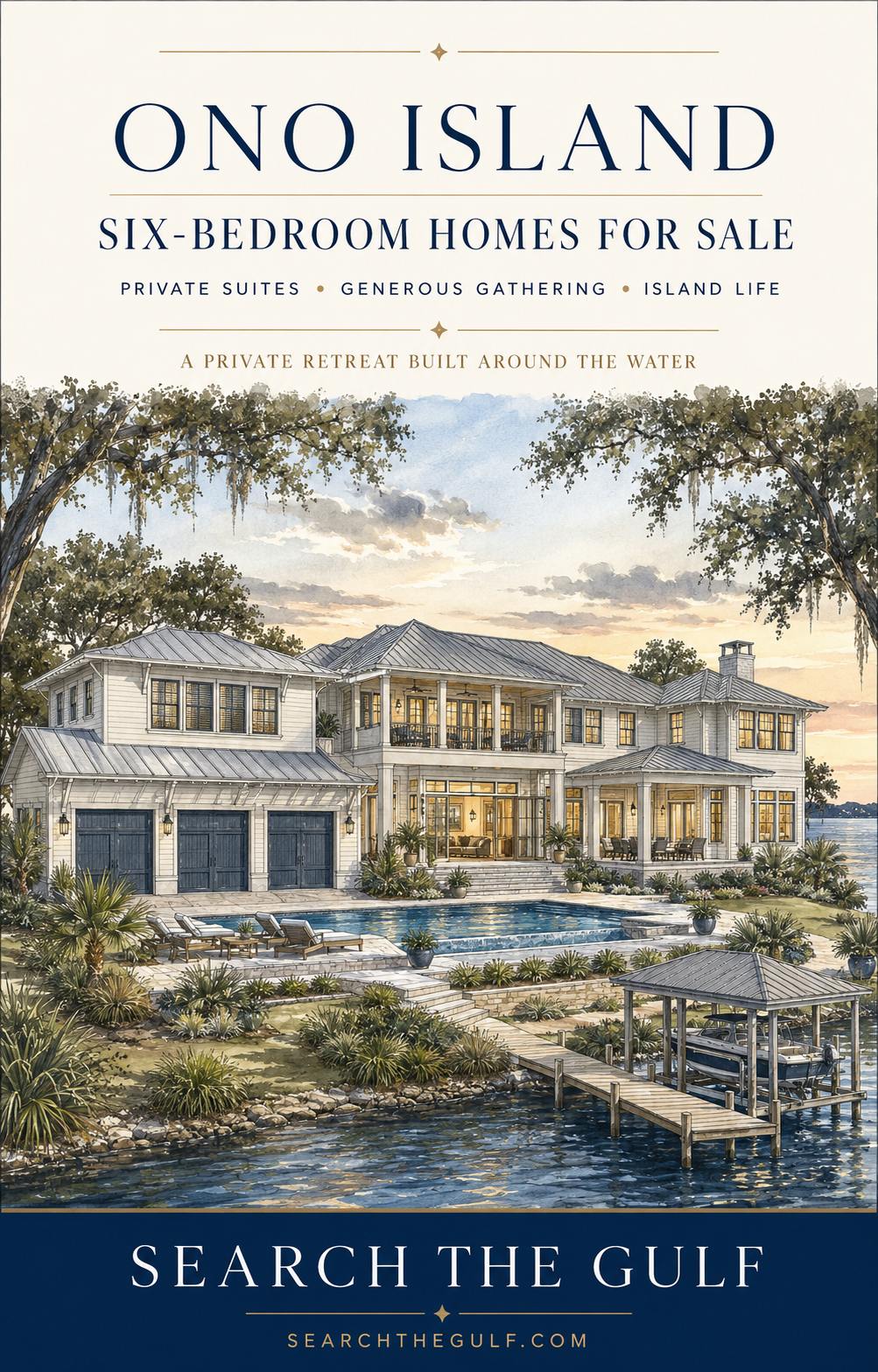 Ono Island Six Bedroom Homes For Sale